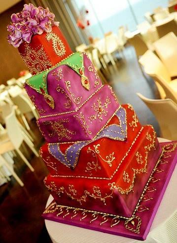 Indian themed cake - South Asian Weddings