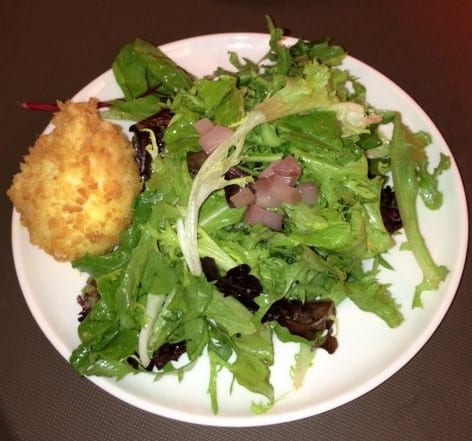 7 Frisee Salad with fried poached egg - Entrees