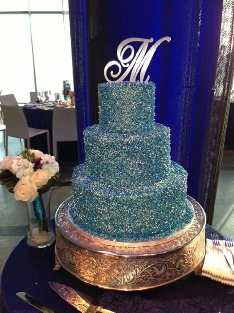 Blue Sprinkle Cake rotated - Wedding Cake