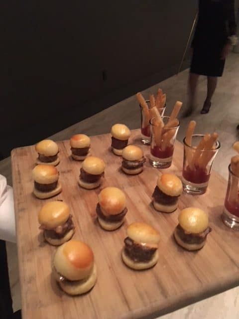 Cheeseburgers with Fry Shooters rotated - Butlered Hors d'oeuvres