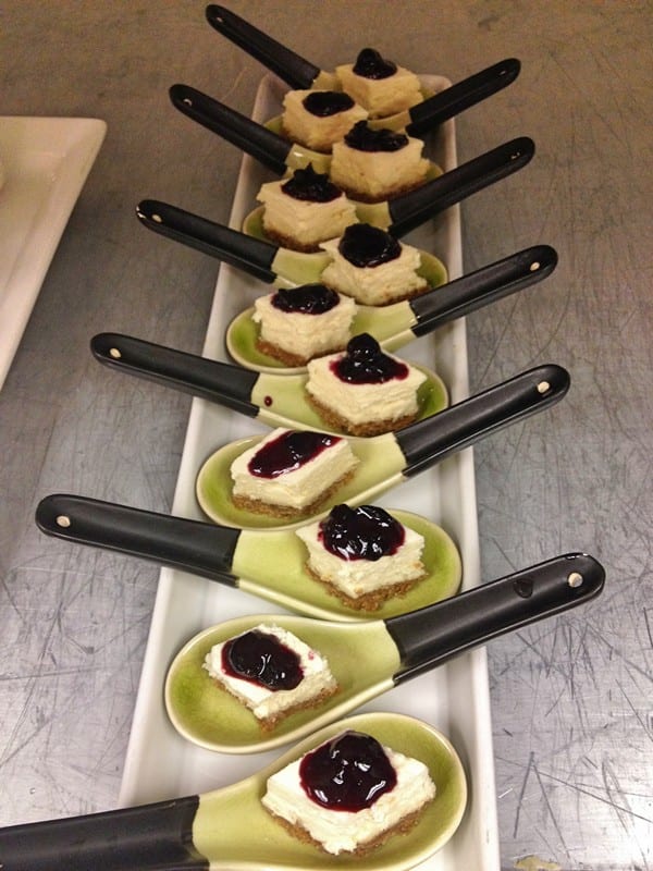 Cheesecake Spoons Blueberry - Butlered Desserts