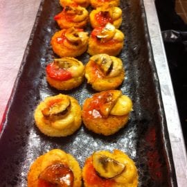 Crispy Elvis Peanut Butter Jelly and Bananas on toast round - Butlered Hors d'oeuvres