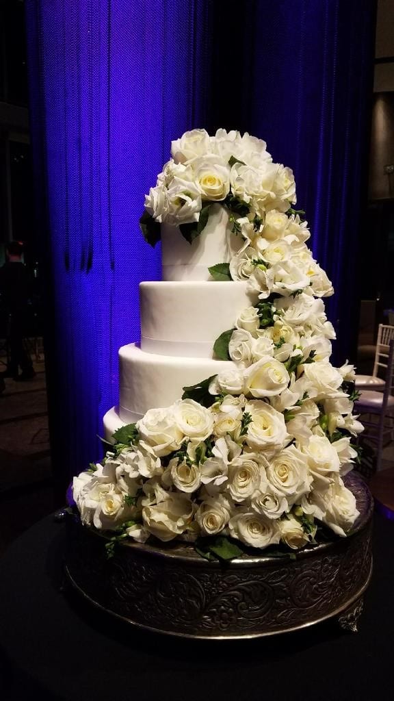 Floral draped cake - Wedding Cake
