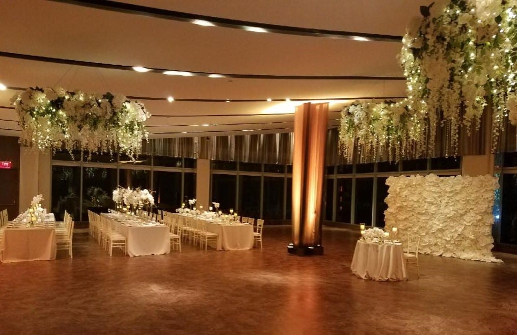 Hanging Floral Chandaliers - Atlantic Room