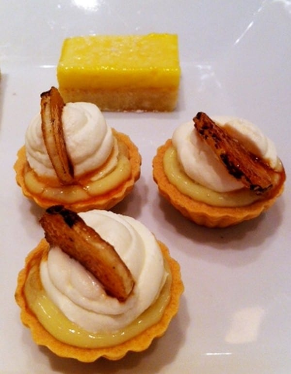 Lemon Squares banana cream pirees - Butlered Desserts