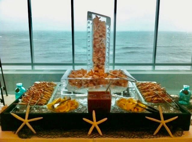 Raw Bar Shrimp Luge   Snow Crab Claws - Stations