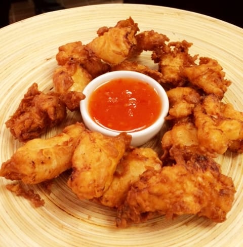 Sesame Chicken with Sweet and Sour Sauce - Butlered Hors d'oeuvres