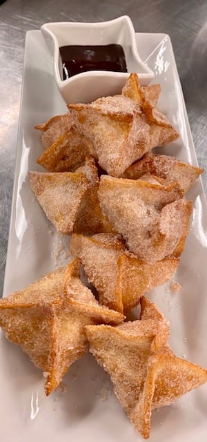 Strawberry Cheesecake Wontons - Butlered Desserts